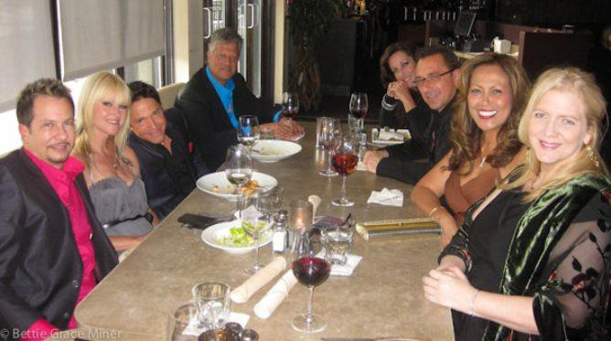 Dinner before the Smooth Jazz Awards with (L-R) GMH, Mindi Abair, Dave Koz, Paul Brown, Jacqui Brown, Brian Simpson, Sylvia Ronahan, Bette Miner